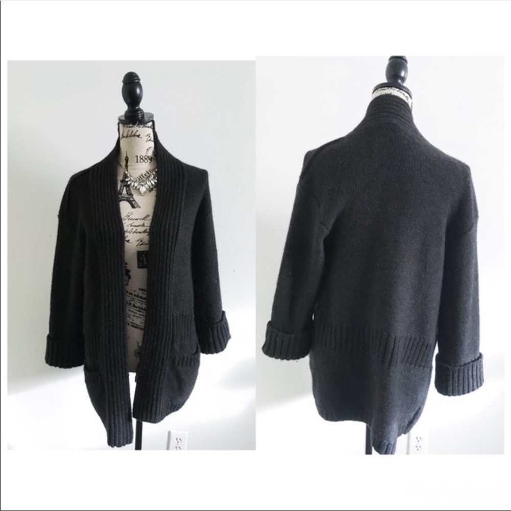 Vince Super Soft Robe Style Charcoal Cardigan